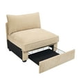 thumbnail image 5 of Armless sofa Velvet - Wheat, 5 of 6