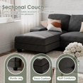 thumbnail image 4 of Homall Modern U-Shape 6 Seat Sectional Sofa, Corduroy Modular Couch, Oversized Sofa with Chaise for Living Room, 4 of 7