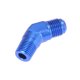 thumbnail image 1 of 45 Grados Codo 6AN a 1/4" NPT Macho Montaje Adaptador Conector Azul, 1 of 6