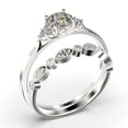 thumbnail image 3 of Dazzling Minimalist 1.75 Carat Round Cut, Affordable Diamond Moissanite Engagement Ring, Wedding Ring, One Matching Band in 10k Solid White Gold, Gift For Her, Promise Ring, 3 of 4
