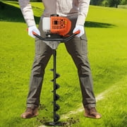 2-Stroke Petrol Earth Auger Post Hole Digger Borer 4/6/8"Bit Eextension Bar 1460W Auger Digging Drill 52cc