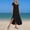 Black, variant on Women's Summer Maxi Boho Dress Spaghetti Ruffle Sleeveless Flowy Wrap Casual Shift Dress Beach Vacation Sundresses
