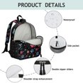 thumbnail image 4 of Black Dog Paw Footprint Backpack Backpack for School,Cute School Bag,Schoolbag with Adjustable Shoulder Straps & Padded Back,13.8"x11.4"x6", 4 of 6