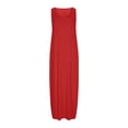 thumbnail image 3 of BSDJILFG Sleeveless Nightgowns for Women Plus Size Night Dress Maxi Long Night Gowns Sleep Wears Summer Lounge Night Gowns with Pockets, 3 of 4