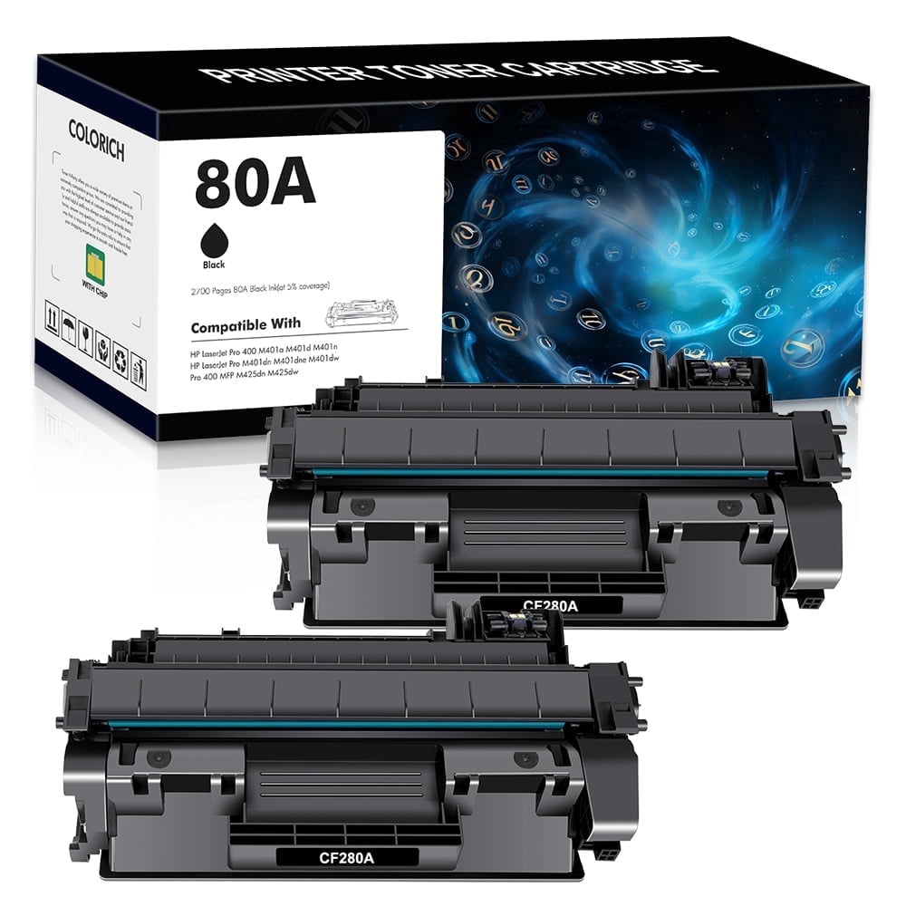 Colorich 80A Black Toner Cartridge 2-Pack for HP photo 1
