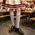 thumbnail image 4 of Yuanlong Womens Knee-High Socks Breathable Mesh Slid Color Thin Knit Stockings Ballet Style Casual Hosiery, 4 of 4