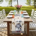 thumbnail image 4 of Table Runners 72 Inches Long Dress Scarves, Black White Vintage Gnomes Farmhouse Kitchen Table Runner, Coffee Tablerunners, Checkered Retro Art Rustic 14x72 Inch, 4 of 9