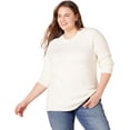 thumbnail image 1 of walmart Essentials Chandail à Col Rond à Manches Longues pour Femmes, Coupe Classique, Toucher Doux, 1 of 4