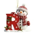 thumbnail image 2 of Honeeladyy Christmas Monogram Letters Ornaments Snowman Alphabet Pendant with Snowflake Pattern A to Z 26 Letters Hanging Decoration for Christmas Tree DIY Craft (R), 2 of 6