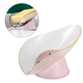 thumbnail image 1 of facefd 1/2/3/5 TureClos Storage Box Sucking Container Leaf-shaped Draining Organizer for Kitchen Bathroom light pink 1 Pc, 1 of 6
