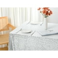 thumbnail image 6 of Unique Bargains Sequin Table Covers for Dining Room Parties or Dances Tablecloths Silver 47"x83", 6 of 6