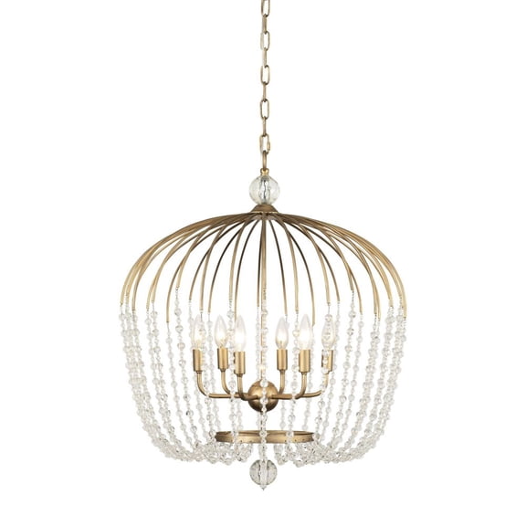343P06HG Varaluz Lighting Voliere - 6 Light Pendant-Havana Gold Finish    -Traditional Installation