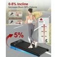 thumbnail image 3 of 2 in 1 Portable Treadmill, 2.5HP Walking Pad Treadmill for Home , Under Desk Treadmill Max Capacity 300 lbs,Black, 3 of 10