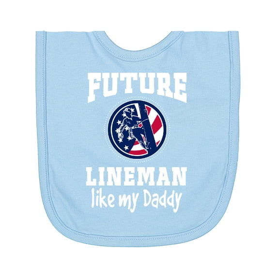 Inktastic Future Lineman Like Daddy Newborn Bib