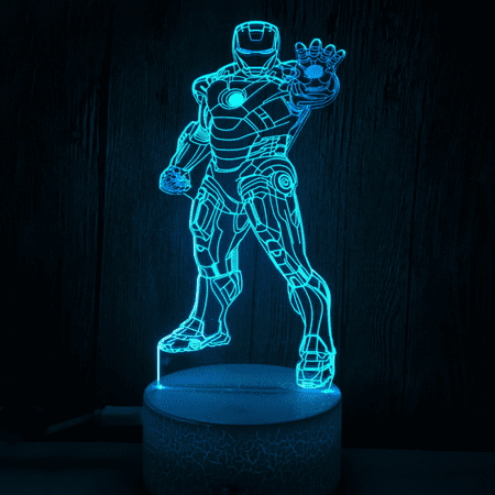 

3D Illusion Lamp Shadow Anime Character 3D LED Night Light Touch Remote Control for Kids Bedroom Décor -- Style 1（Common Base）