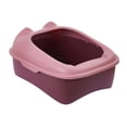 thumbnail image 5 of Cat Litter Box Durable with High Side Easy to Clean Privacy Kitty Litter Pan pink, 5 of 8