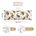 thumbnail image 2 of Naloa Cute Sloth Super Soft 20x60 Body Pillow Case,Long Side Hidden Zipper（PILLOWS ARE NOT INCLUDED）, 2 of 6