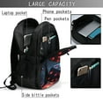 thumbnail image 4 of Easygdp Cosmic Red Sparkle Dice Mochila para Laptop de Viaje con Puerto USB, Mochila para Laptop con Puerto de Carga USB para Mujeres y Hombres, 4 of 7