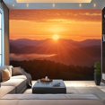 thumbnail image 3 of Modern Wallpaper Murals 3D Beautiful sunrise Sun meadow trees Spring Landscape high mountains Peel and Stick Removable Self-Adhesive PVC Wall Stickers for Nursery Kids Bedroom TV Wall Decor, 3 of 5