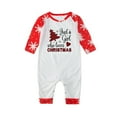 thumbnail image 4 of Miyanuby Family Christmas Pjs Matching Sets Reindeer Santa Print Tops and Snowflake Pants Holiday Xmas Sleepwear Pajamas for Family, 4 of 9