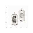 thumbnail image 2 of Collier Pendentif Étiquette Animal de Compagnie en Argent Sterling 925 Réversible Satin St. Christophe Mesure 36x16mm Large Bijou g, 2 of 4