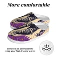 thumbnail image 6 of Disketp Astronaut Floating purple Space Women's Men's Slippers Plush Slip-On House Slipper for Winter Indoor Soft Cushion Non-slip Fluffy Slides Slippers-8, 6 of 7