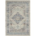 thumbnail image 3 of Nourison Vintage Kashan Persian Ivory Blue 4' x 6' Area Rug, (4x6), 3 of 9