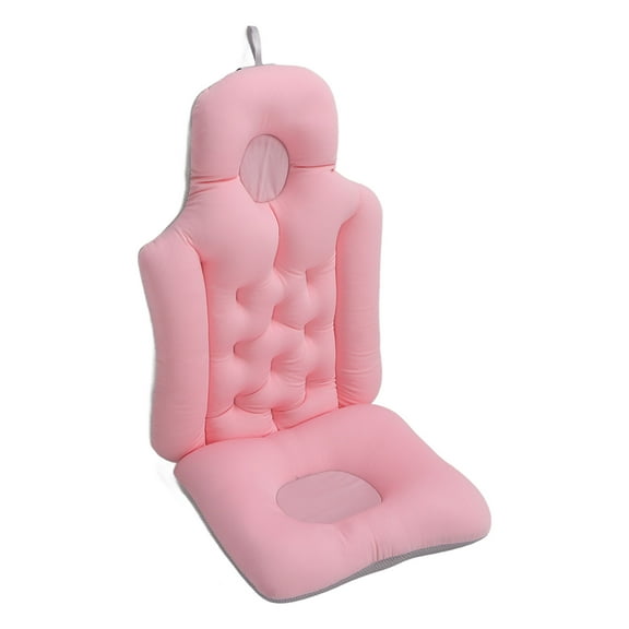 Bathtub Seat Spa Pillow Soft Breathable Folding Headrest Neck Back Support, Bath Pillow Cushion for Adults Hot Tub Spa[Pink]