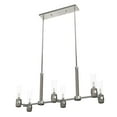 thumbnail image 6 of Hunter - River Mill 6-light Brushed Nickel, Large Chandelier, Dimmable, Rustic Style, Linear Shaped, for Bedrooms, Dining, Living Rooms - 19471, 6 of 9