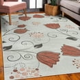 thumbnail image 3 of Floral Decorative Rug, Dutch Tulip Ottoman Flowers with Leaves Natural Ornaments of the World with Dots, Quality Carpet for Bedroom Dorm and Living Room, 6 Sizes, Pale Rust, by Ambesonne, 3 of 4