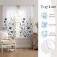 thumbnail image 5 of Grey Eucalyptus Leaves Sheer Curtains 63 Inch Length 2 Panels Set, Farm Wildflowers Country Plants Voile Window Treatment Rod Pocket Curtains Sheers Drapes for Bedroom/Living Room/Kitchen 52x"63"x2, 5 of 8
