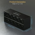 thumbnail image 4 of Cubilux Audio Estéreo Pasivo XLR de 4 Vías Splitter, Convertidor de Audio Equilibrado XLR de 1 Hembra a 4 Macho, Caja Splitter de 4 Canales de 1 Entrada 4 Salidas, 4 of 6