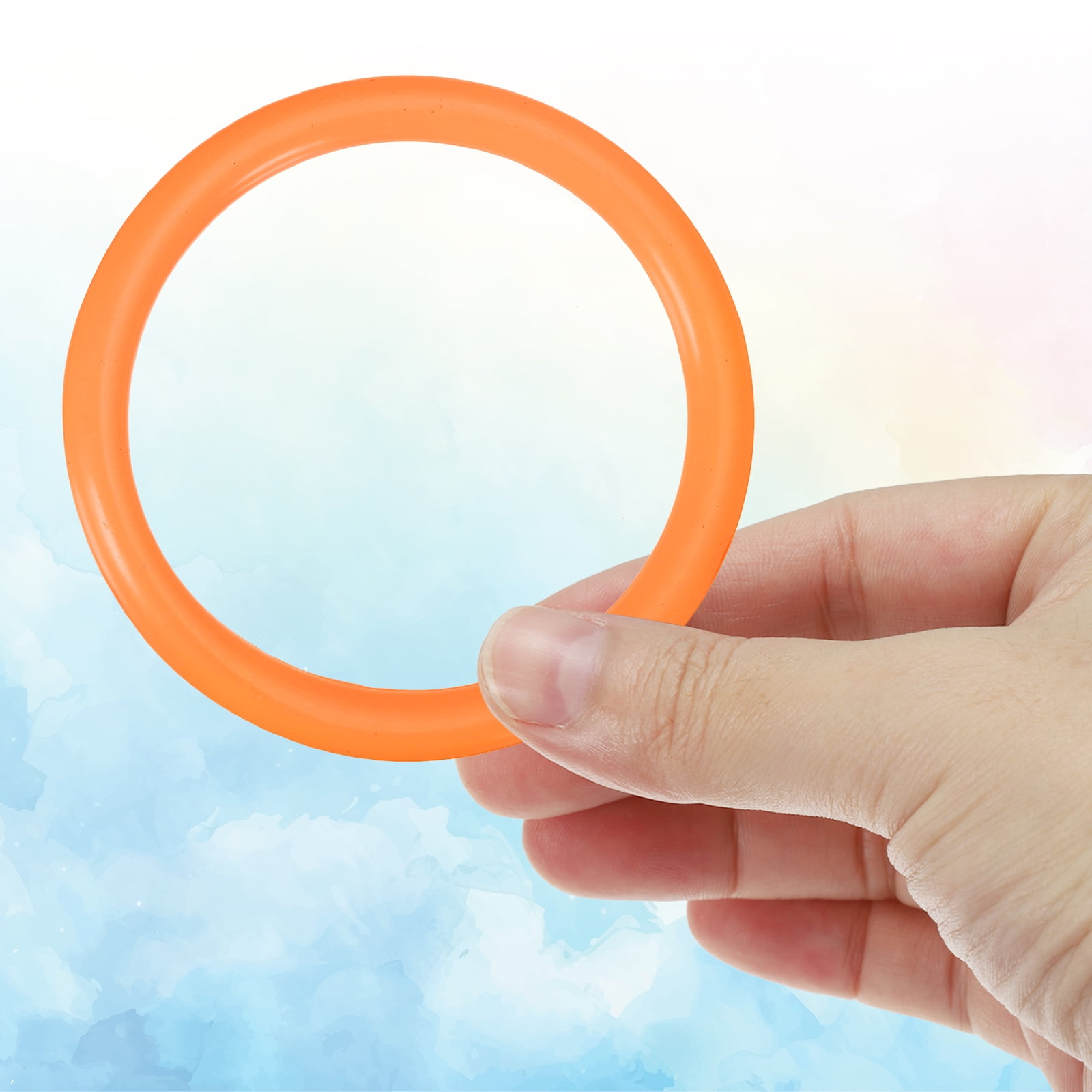 Uxcell Plastic Ring-Toss Rings for Bottles Carnival Rings Plastic Hoops for Speed and Agility Practice Outdoor Party Favor 2.8 Inch Orange
