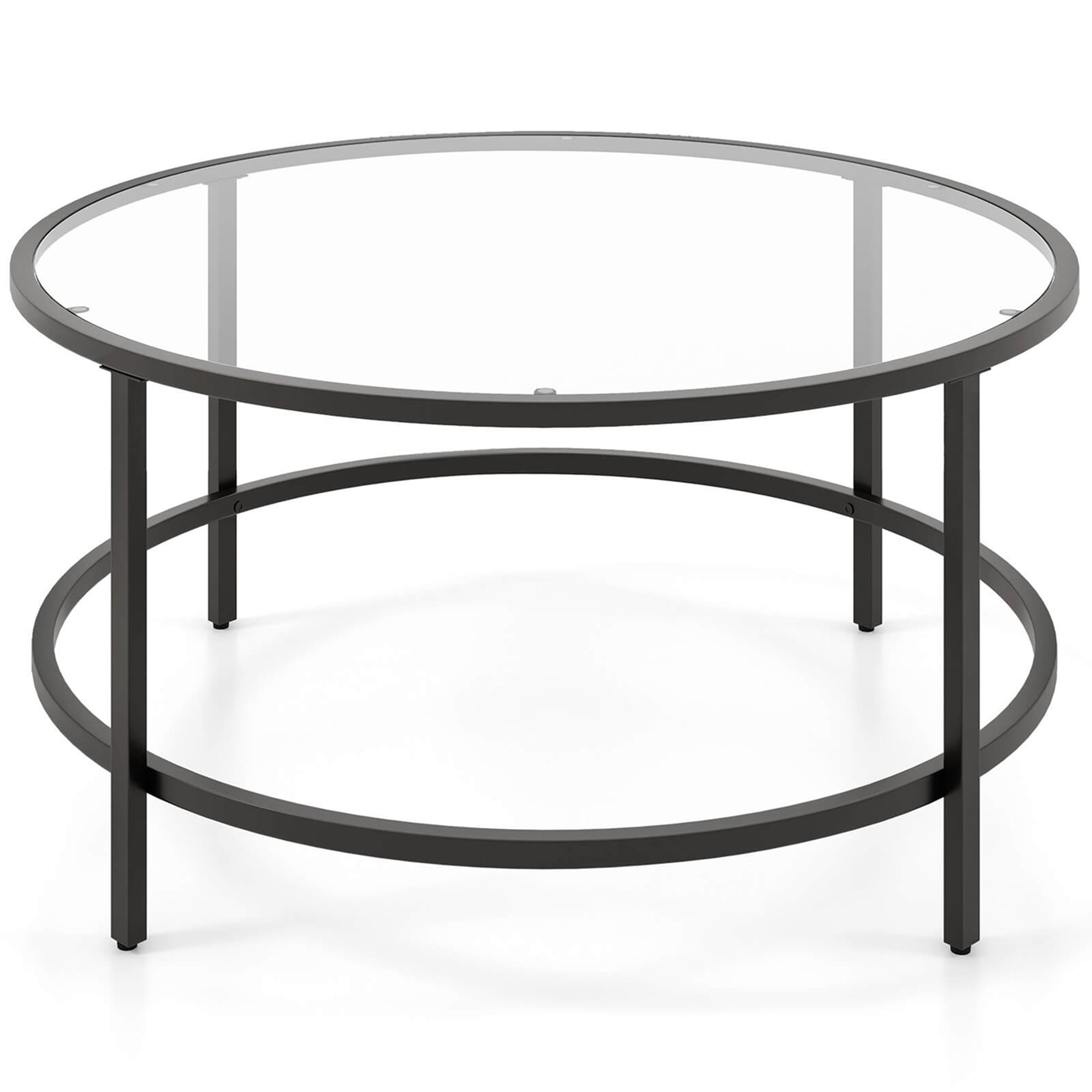 Amazon.com: Hysache Glass Coffee Table, Oval 3-Tier Modern