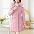 thumbnail image 2 of Women's Winter Puffer Coat Warm Thick Fleece Lined Down Jackets Thermal Winter Outerwear with Pockets Mid-length Zip Up Coats, 2 of 6