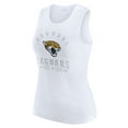 thumbnail image 2 of Women's WEAR by Erin Andrews  White Jacksonville Jaguars Ribbed Graphic Tank Top, 2 of 5