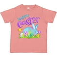 thumbnail image 3 of Inktastic Happy Easter Blue Bunny and Eggs in Grass Boys or Girls Toddler T-Shirt, 3 of 5