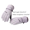 thumbnail image 3 of Dyfzdhu Women Ski Mittens Winter Warm Plush Thickened Windproof Waterproof Outdoor Riding Mittens Pink, 3 of 4
