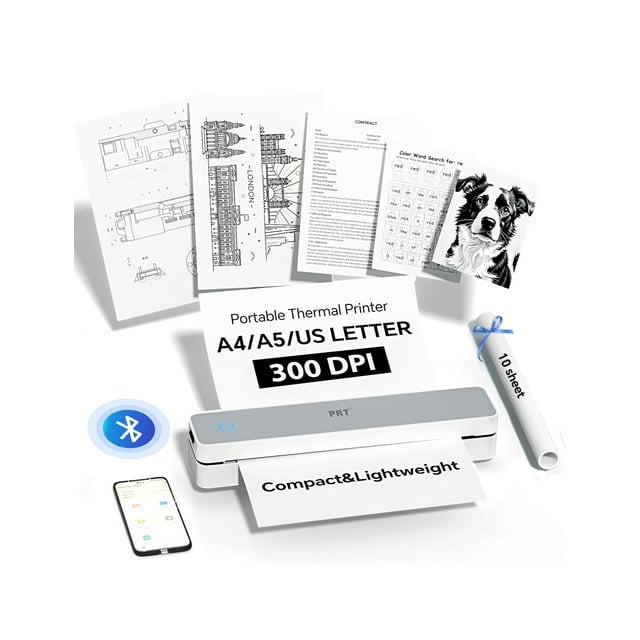 Impresora portátil PRT MT610 Pro inalámbrica Bluetooth blanca