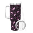 thumbnail image 2 of KLL Breast Cancer Awareness3 Print 40oz Stainless Steel Insulated Car Cup Coffee Mug with Spillproof Lid - Keep Your Drink Hot or Cold on the Go, 2 of 8