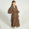 thumbnail image 4 of XXWXYD Girls Musli𝗆 𝖨slamic Dress for Children Chiffon Abaya 𝖣ubai Kaftan Prayer Dress Full Length Robe, Modest Traditional Casual Daily Wear for Kids 𝖨slamic Dress, 4 of 5
