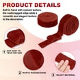 thumbnail image 3 of Uxcell Velvet Ribbon, Handmade Frayed Raw Edge Thick Fringe Ribbon for Gift Wrapping Brick Red, 3 of 6