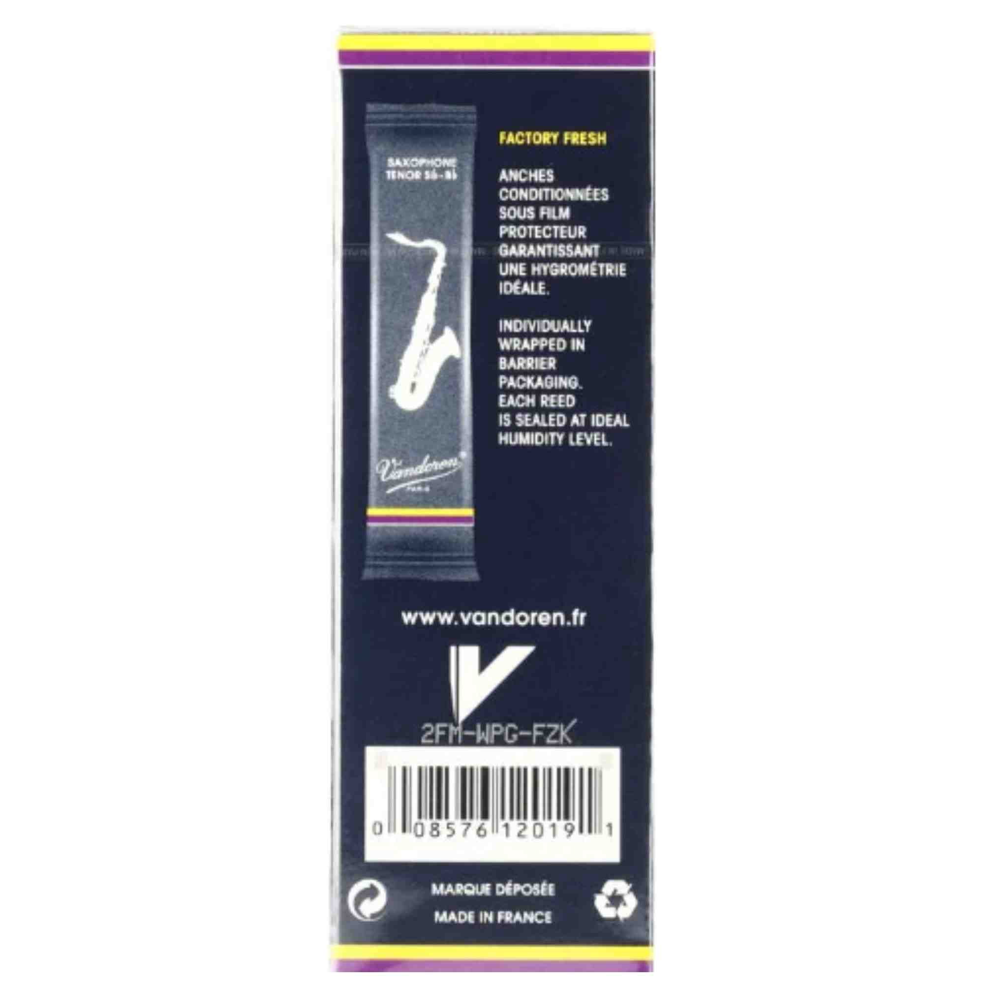 Vandoren Tenor Sax Traditional Reeds Strength #3; Box of 5