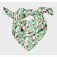 thumbnail image 3 of Bimba Green Flamingo Bird Pure Silk Printed Scarf Dupatta Head Neck Wrap Bandanas For Women 40 x 80 Inches, 3 of 6