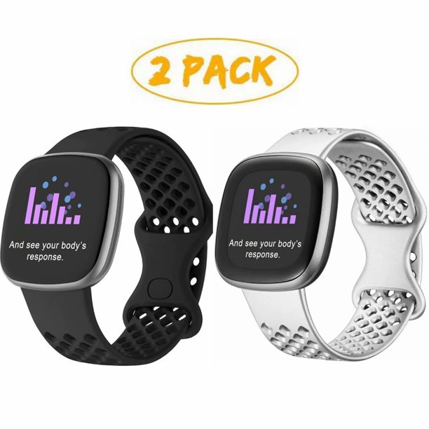 2 Packs Replacement Fitbit Versa 3 Band/Fitbit Sense Smartwatch