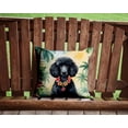thumbnail image 2 of Black Poodle Luau Throw Pillow, 2 of 6
