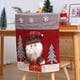 thumbnail image 5 of Funda de silla navideña con dibujos animados | Diseño 3D de Papá Noel, muñeco de nieve y alces | Funda de tela roja para silla de comedor | Decoración navideña para el hogar de 54 x 46 cm, 5 of 5