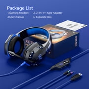 Gaming Headset for PS5,PS5Pro,PS4,Xbox Series X,Xbox Series S/One PC 272g Headset with Clear Mic Upgraded Wired Gaming Headphones with with 3.5mm Jack &LED Light Soft Memory Earmuffs Gamer Gifts