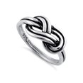 thumbnail image 1 of 925 Sterling Silver Oxidized Platinum Plated Figure 8 Knot Women Ring, 1 of 2