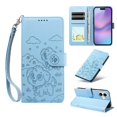 thumbnail image 1 of Funda Cartera GANGXUN con Diseño de Perrito en Relieve para iPhone 17 , Protección 360° con Ranuras y Correa Desmontable, 1 of 6